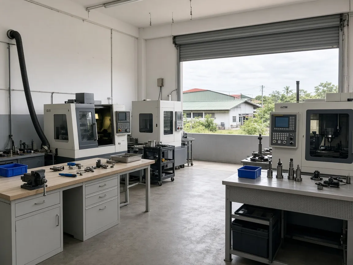 排屋式厂房内的轻工业车间与机器